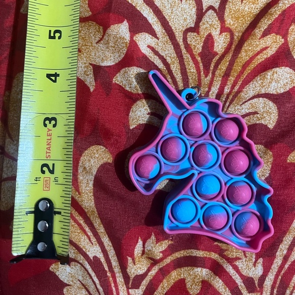 Unicorn Simple Fidget Toy Keychain,Mini Pop Fidget Toy Stress Relief - Picture 3 of 3